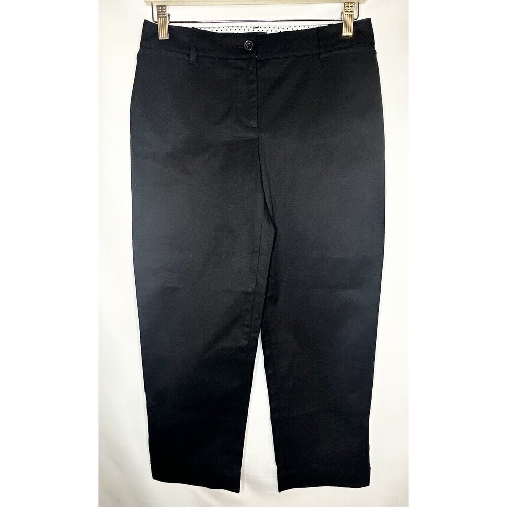 TALBOTS The Perfect Crop Black Pant Women's Petite‎ SIZE 2P